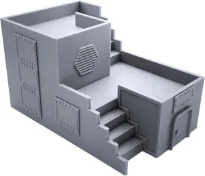 EnderToys Two Story Base - Miniature Terrain Set - 28mm Scale Scenery - Tabletop Wargaming Minis - Dungeon Accessories - RPG Fantasy Dragon Game Models - Figures for Battle Grid Mats