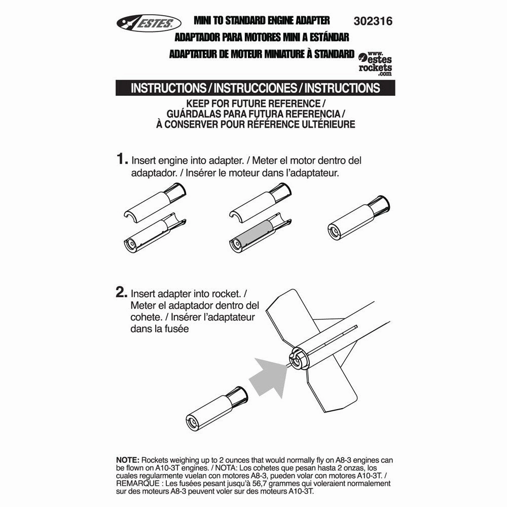 Engine Adapters Mini to Standard