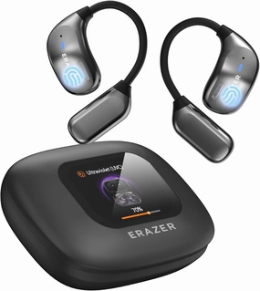 ERAZER XF23 AI Translator Earbuds Real Time, 3-in-1 Language Translation Earbuds in 135 Languages & APP,No Subscription Fee,Bluetooth Open Ear Headphones with Touch Screen Earpiece for Travel