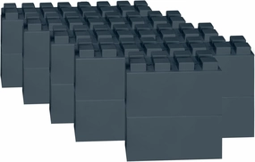 EverBlock 12' x 6' Full Size Plastic Modular Bulk Pack | Giant Building Blocks | Easy to Connect & Reuse | Indoor & Outdoor Use | Build Displays & Structures | Dark Gray