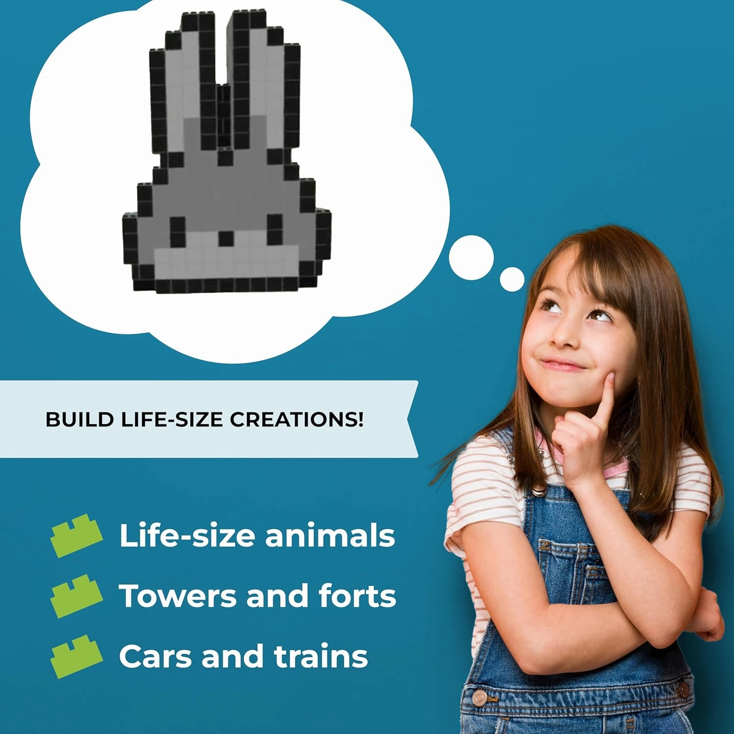 EverBlock 12' x 6' Full Size Plastic Modular Bulk Pack | Giant Building Blocks | Easy to Connect & Reuse | Indoor & Outdoor Use | Build Displays & Structures | Dark Gray