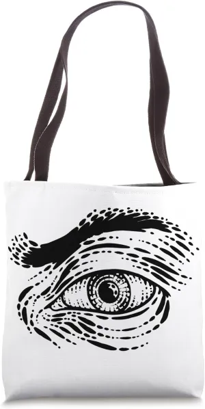 Eye Vintage Woodcut Engraved Drawing Tote Bag