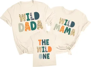 Family Trips Matching Shirts : Wild One Print Tee Safari Animal Theme Parent-Child Outfit