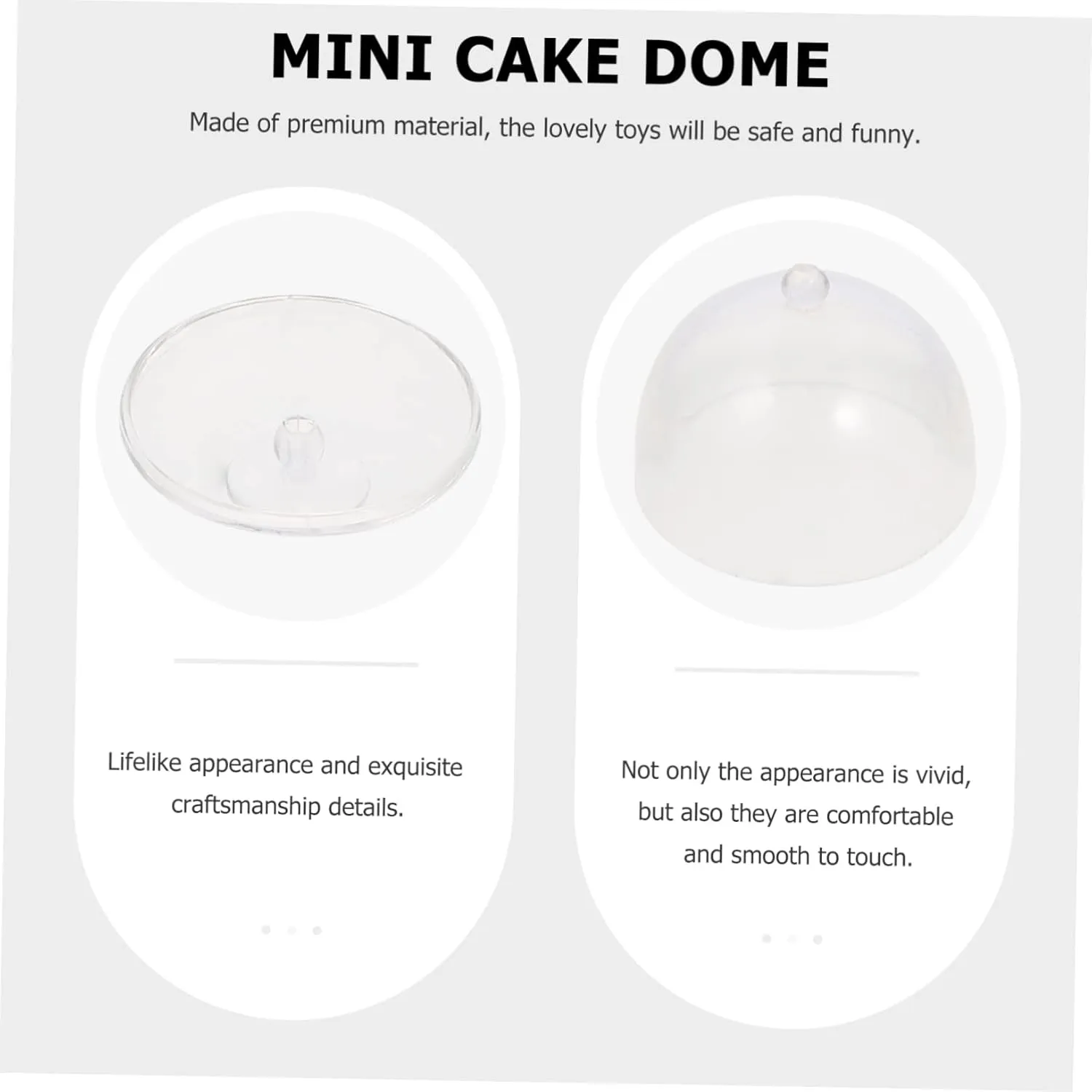 FAVOMOTO 10pcs Miniature Cake Stands Display Risers for Dollhouses Adorable Cake Domes for Boys and Girls Toys Compact Accessories for Creative Play