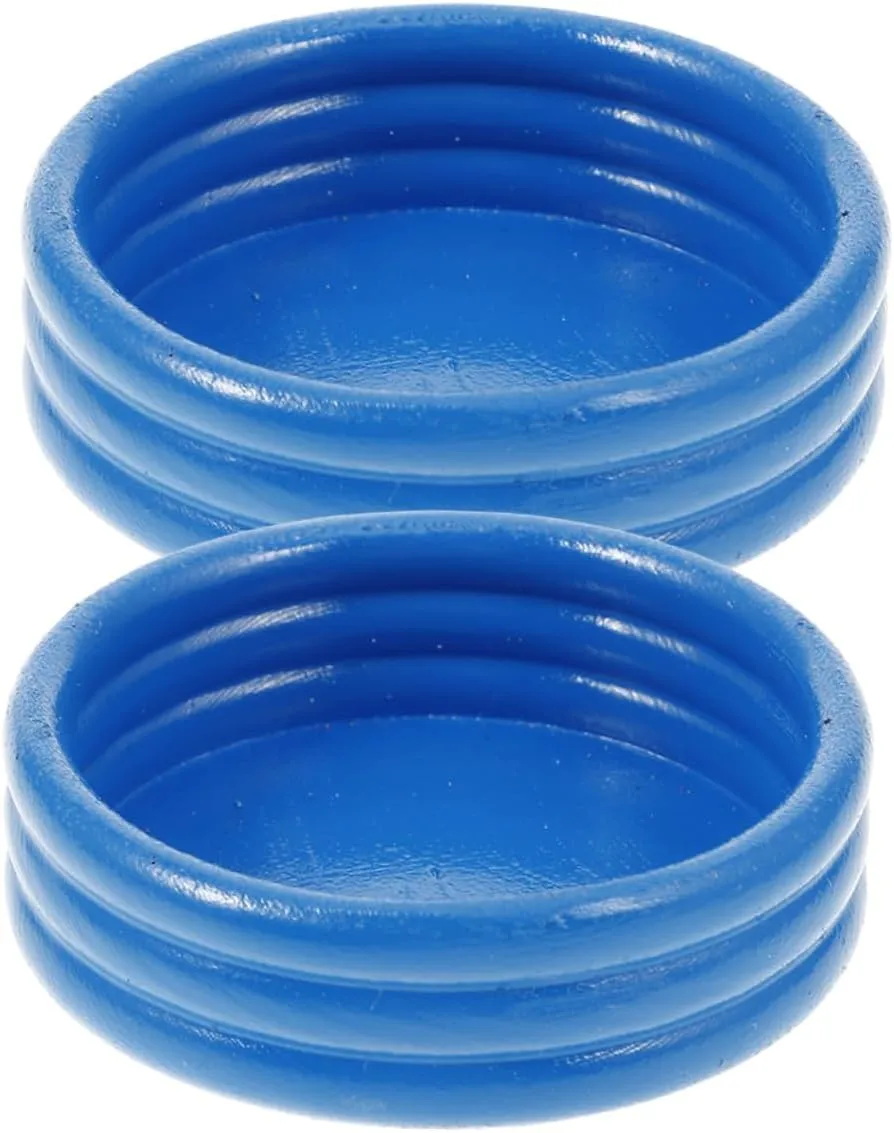 FAVOMOTO 2pcs Dollhouse Pool Model: 1:64 Inflatable Swimming Pool Mini Furniture Toys Beach Party Tropical Ocean Decor for Dollhouse Accessories