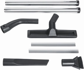 Fein Accessory Set for Efficient Cleaning on Turbo Wet/Dry Dust Extractors - Includes Metal Extension Tubes, Crevice Nozzle, Dusting Brush and Elbow - 31345071020