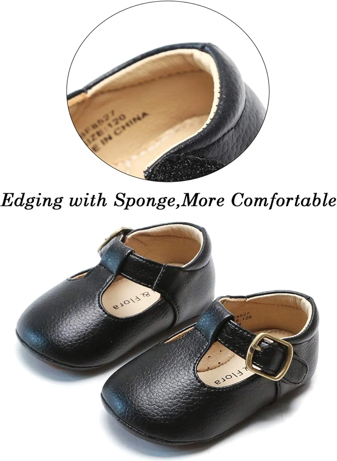 Felix & Flora Soft Sole Baby Shoes - Infant Baby Walking Shoes Moccasinss Rubber Sole Crib Shoes