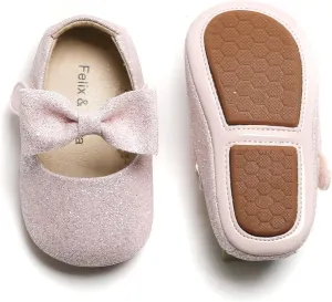 Felix & Flora Soft Sole Baby Shoes - Infant Baby Walking Shoes Moccasinss Rubber Sole Crib Shoes