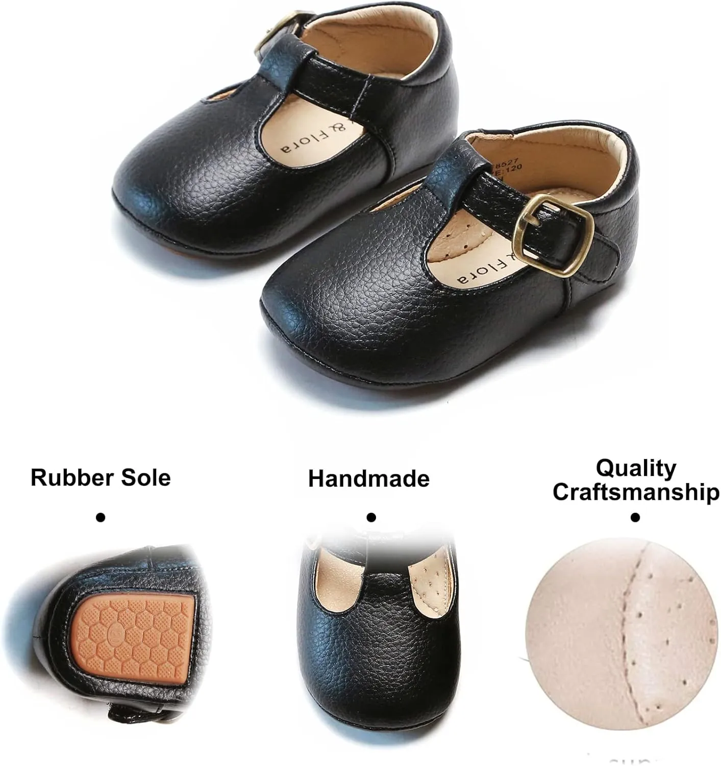Felix & Flora Soft Sole Baby Shoes - Infant Baby Walking Shoes Moccasinss Rubber Sole Crib Shoes