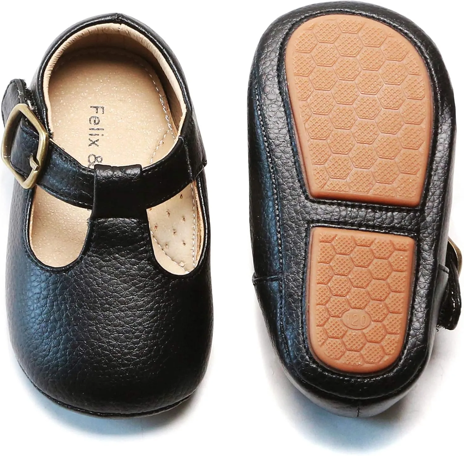 Felix & Flora Soft Sole Baby Shoes - Infant Baby Walking Shoes Moccasinss Rubber Sole Crib Shoes