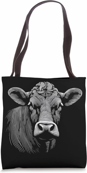 Fingerprint Cow Farmer Breeder - Red Poll Cattle Tote Bag