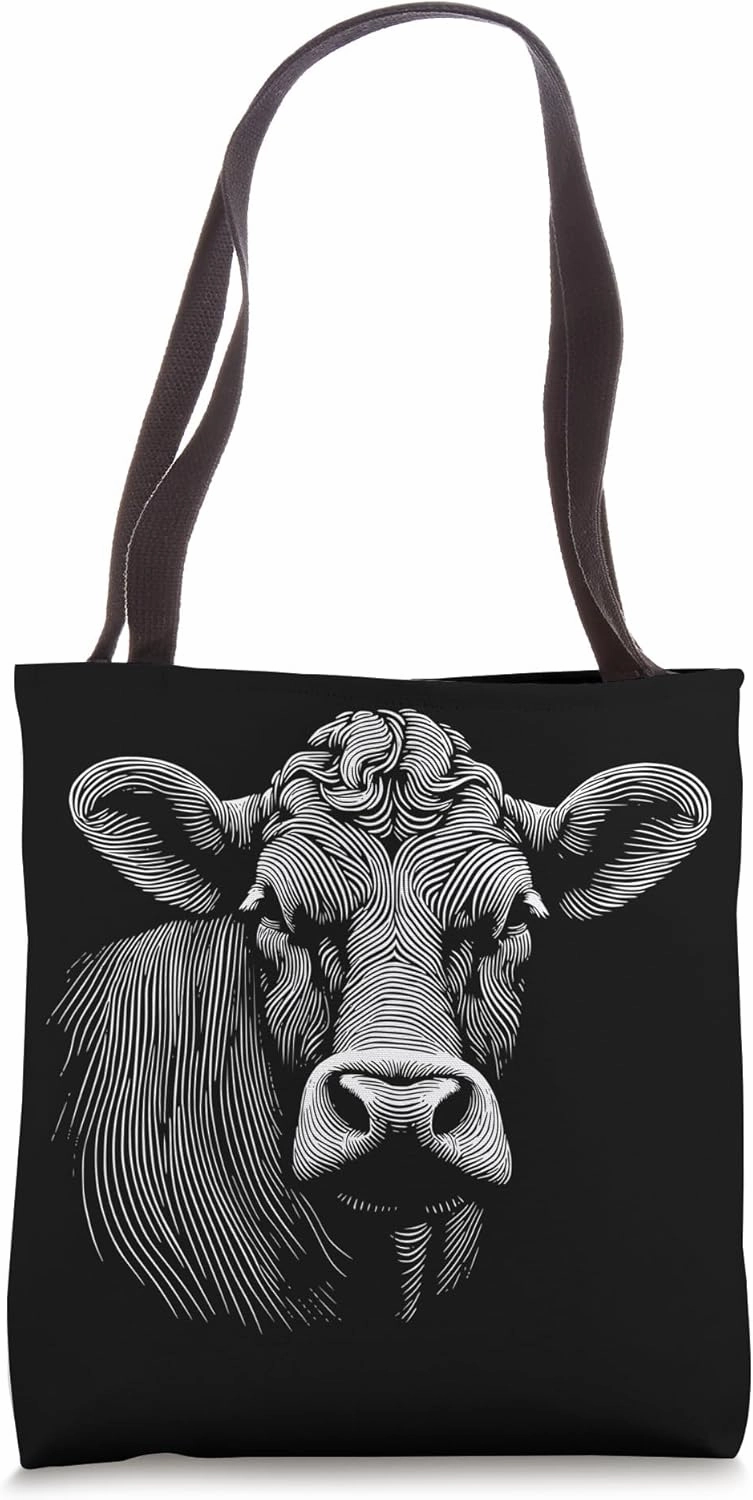 Fingerprint Cow Farmer Breeder - Red Poll Cattle Tote Bag