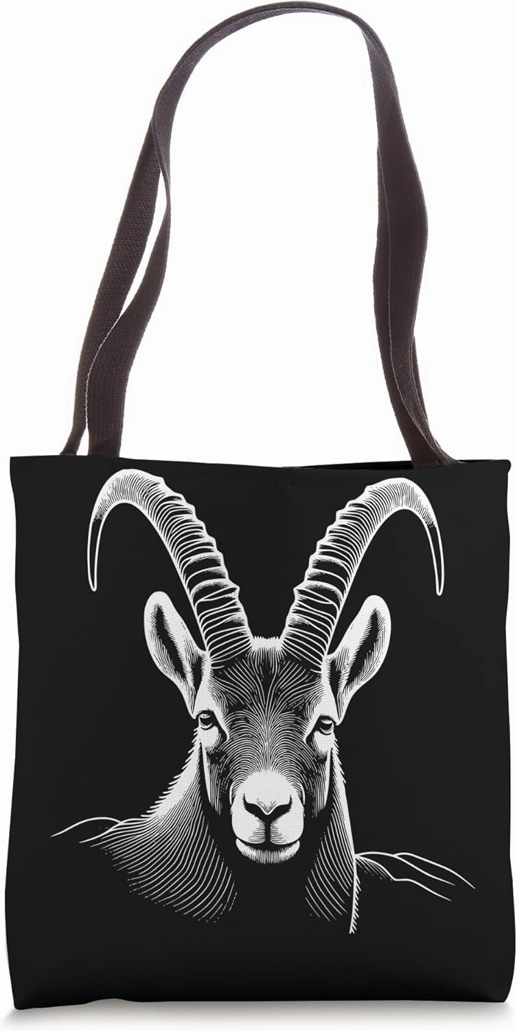 Fingerprint Style - Ibex Dad Mom Tote Bag