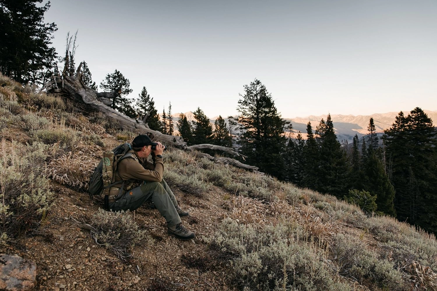 First Lite Men’s Origin Hoody - Lightweight Knit Fleece Insulated Camo Hunting Pullover, Thermal Mid Layer With Face Mask