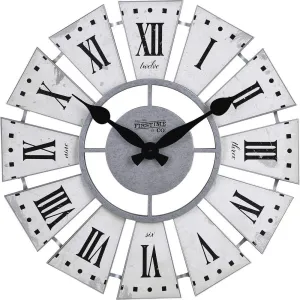 FirsTime & Co. White Numeral Windmill Wall Clock, Large Vintage Decor for Living Room, Home Office, Round, Plastic, Farmhouse, 24 Inches