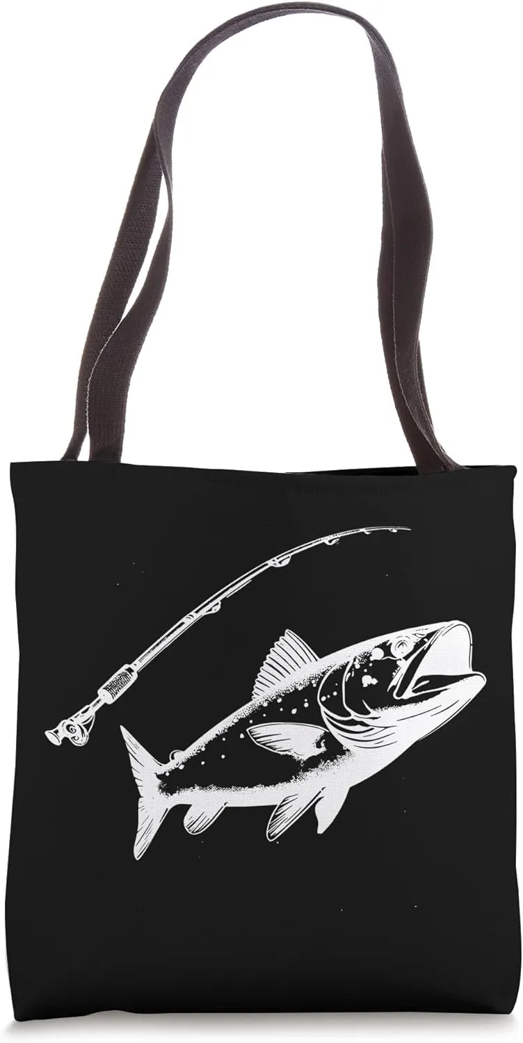 Fishing Drawing Fishery Hobby Tote Bag