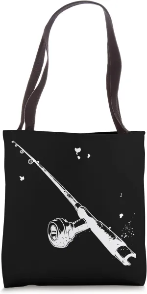 Fishing Rod Drawing Fishery Tote Bag