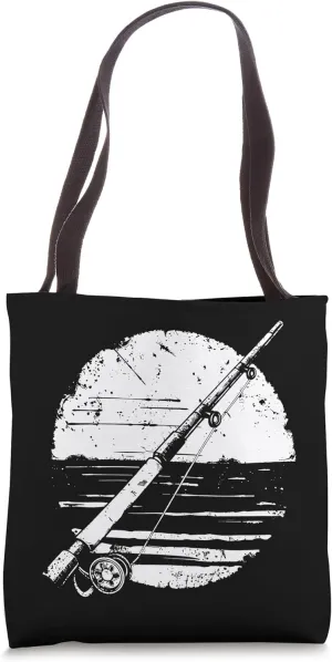 Fishing Rod Drawing Fishery Tote Bag