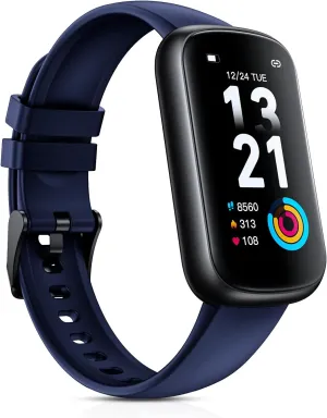 Fitness Tracker Smart Watch, 1.47" Full Touch Health Tracker with 24/7 Heart Rate & Blood Oxygen Monitor, Sleep Tracker, 3ATM Waterproof Step Tracker Activity Tracker for Women Men, Midnight Blue