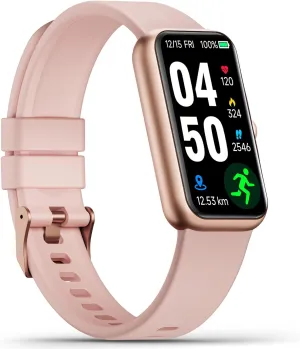 Fitness Tracker with 24/7 Continuous Heart Rate, Blood Oxygen Monitor, Smart Watch with Sleep Monitor, IP68 Waterproof Activity Tracker Step Counter for Women Men