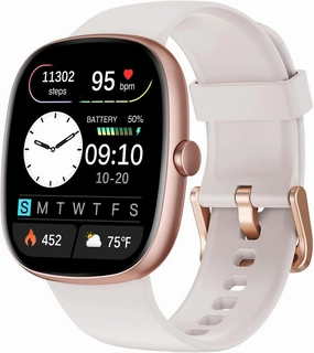 Fitness Tracker 2025 Ver. (Answer/Make Calls), 1.85" Smart Watch Fitness Watches for Women Men with 24/7 Heart Rate Blood Oxygen Monitor Sleep Tracker 100  Sport Modes IP68 Waterproof (Starlight)