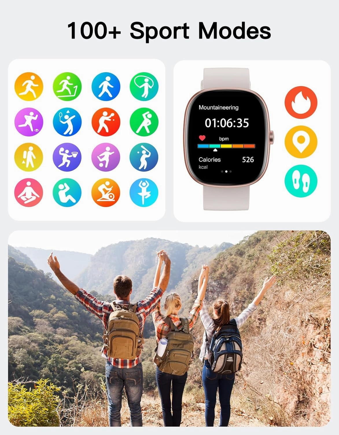 Fitness Tracker 2025 Ver. (Answer/Make Calls), 1.85" Smart Watch Fitness Watches for Women Men with 24/7 Heart Rate Blood Oxygen Monitor Sleep Tracker 100  Sport Modes IP68 Waterproof (Starlight)