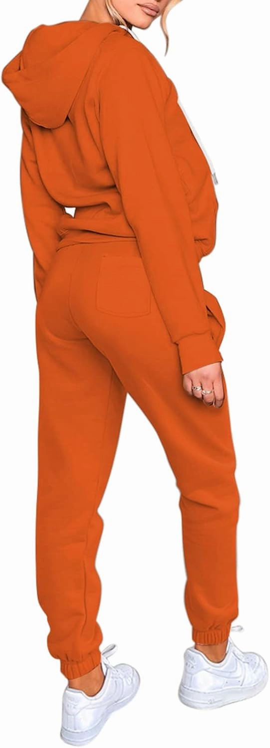 Fixmatti Womens Tracksuit Zip Up Hoodie Sweatsuits 2 Pieces Jogger Sets with Pockets