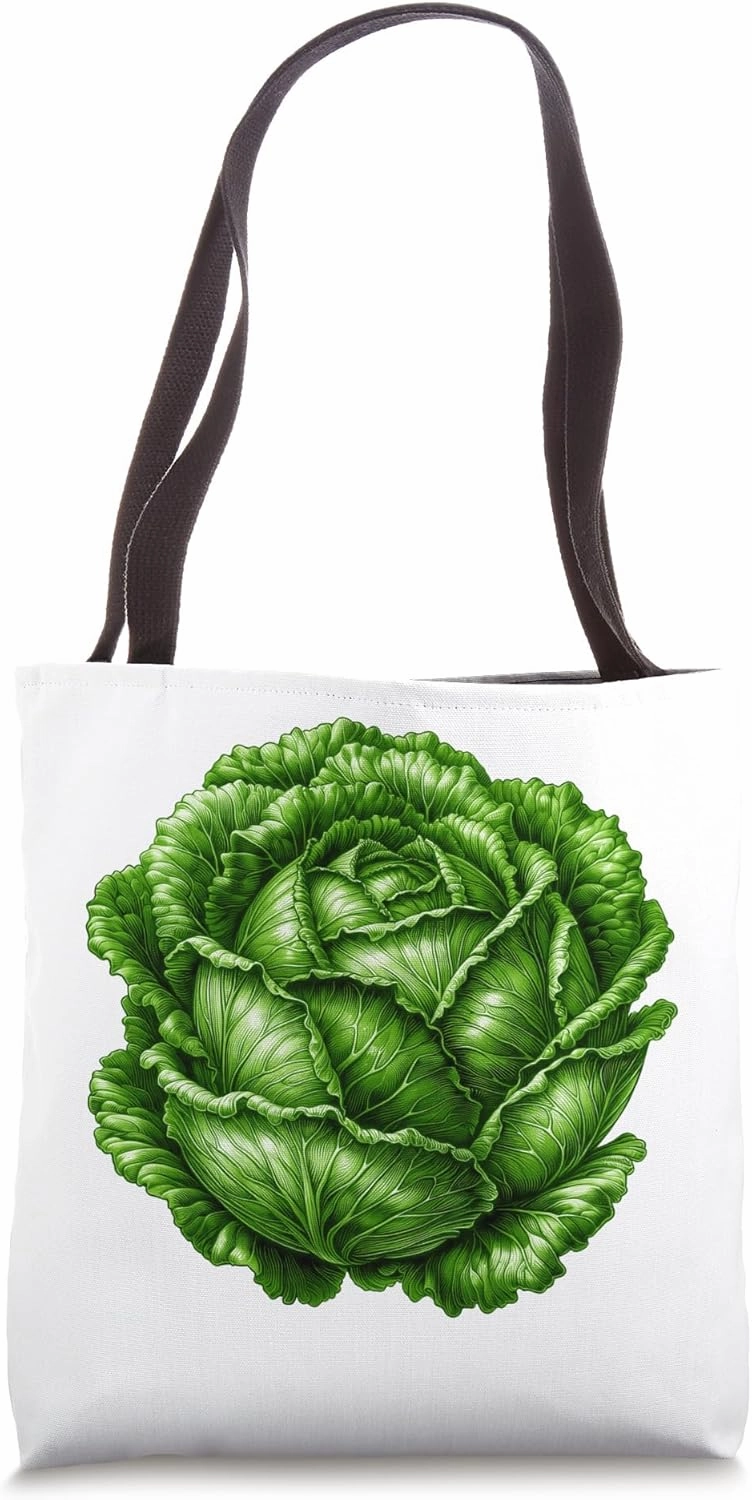 Food Vegetable Retro Drawing Vegans Vintage Art - Cabbage Tote Bag