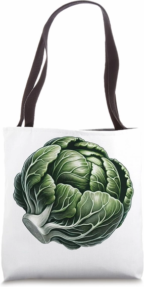 Food Vegetable Retro Drawing Vegans Vintage Brussels sprouts Tote Bag