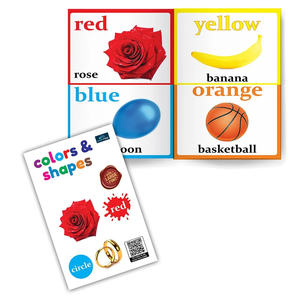 For Little Readings Library Book of - Set of 4 Books - Alphabet , Numbers , Hindi Varnamala , Colors & Shapes For Kids