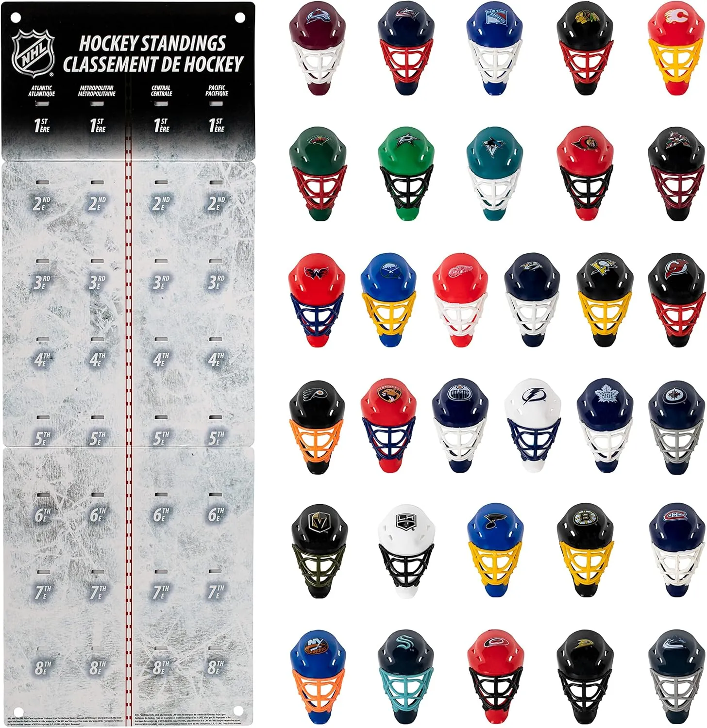 Franklin Sports NHL Goalie Mask Tracker - Micro Mask Tracking - all 32 teams available - Seattle Kraken