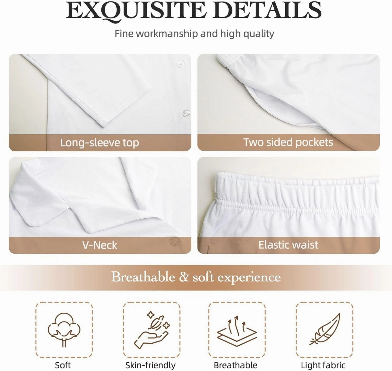Fresh Cabbage Comfortable Long Sleeve Pajama Set for Women - Skin-Friendly Loungewear for Lounge Parties, and Night Sleep