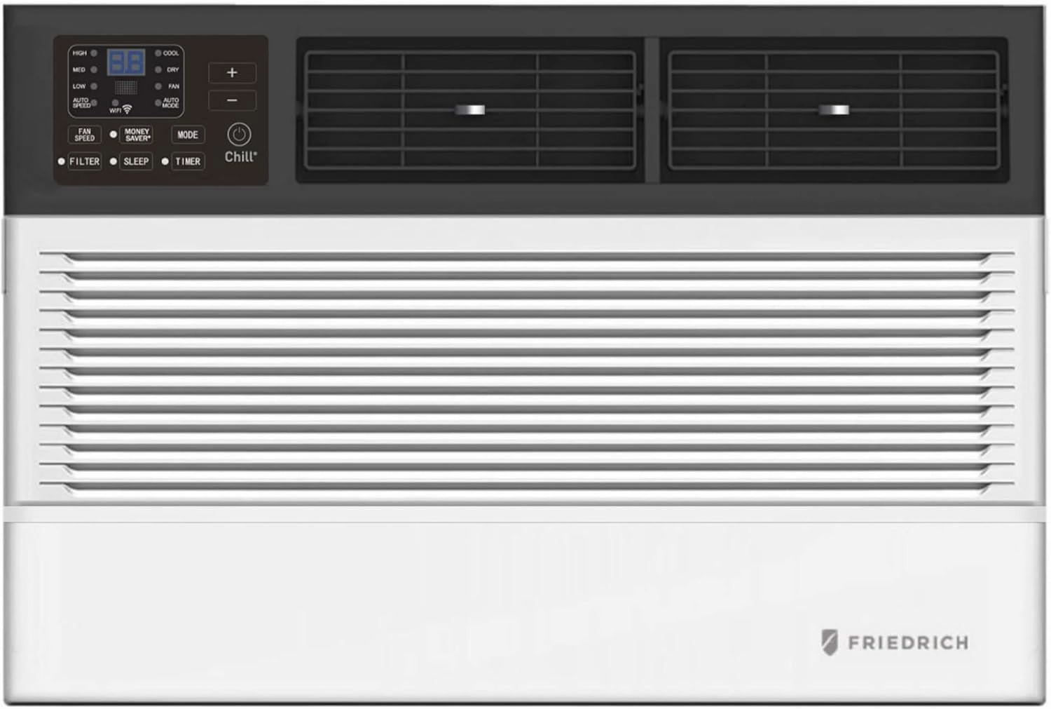 Friedrich CCF08B10C Chill Premier Smart Wi-Fi Room Air Conditioner with Wide Air Discharge Vents, 8-Way Airflow Control, and Washable Air Filter (8000 BTU, White)