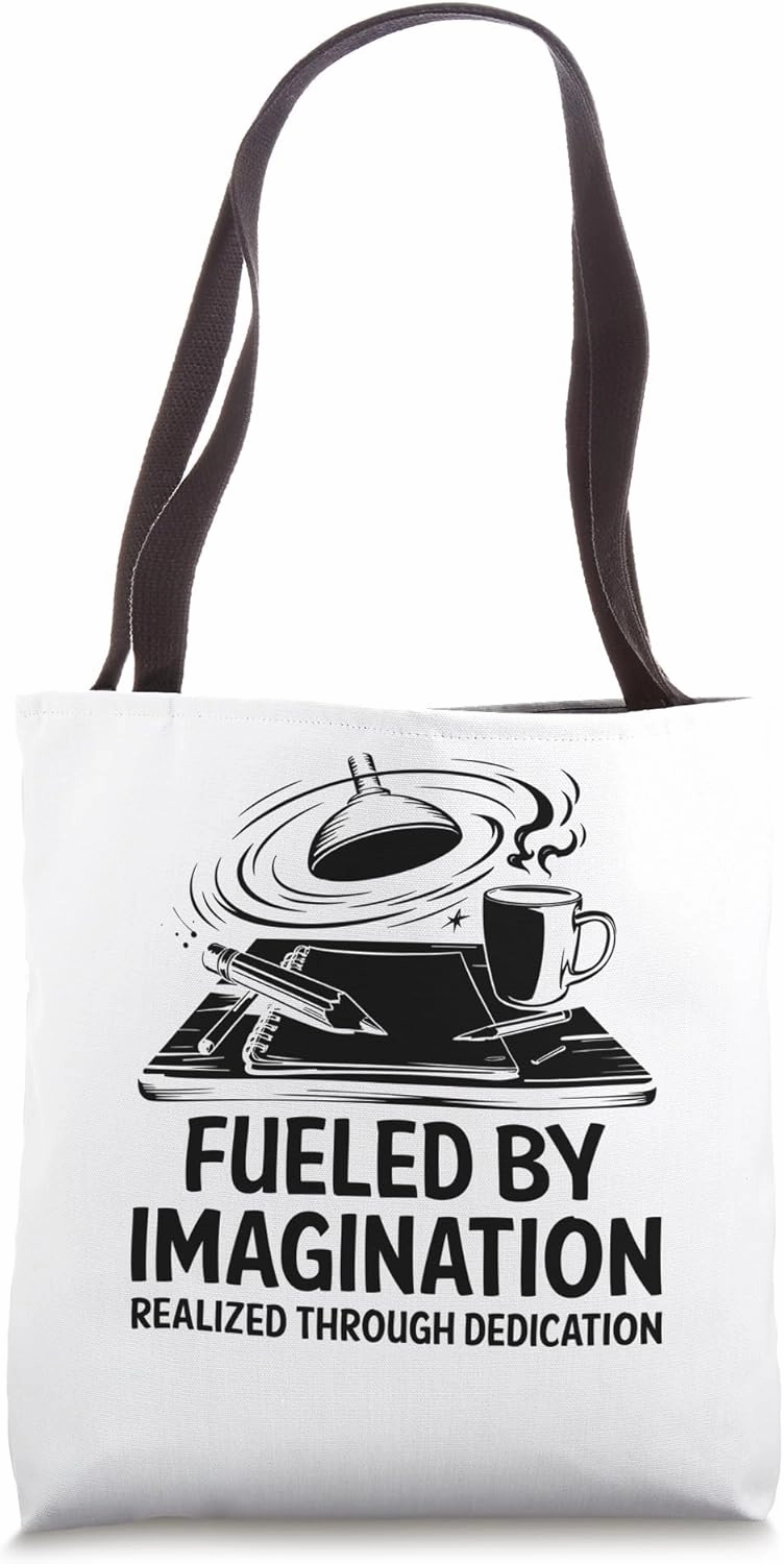 Fueled By Imagination Realized Through Dedication Animation Tote Bag