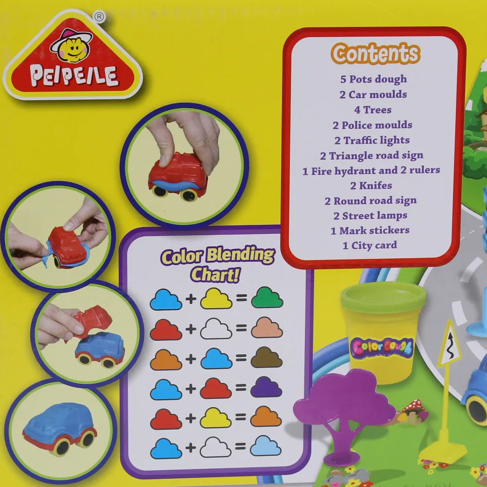 Funny Traffic City – Interactive Modeling Clay Playset for Little Drivers