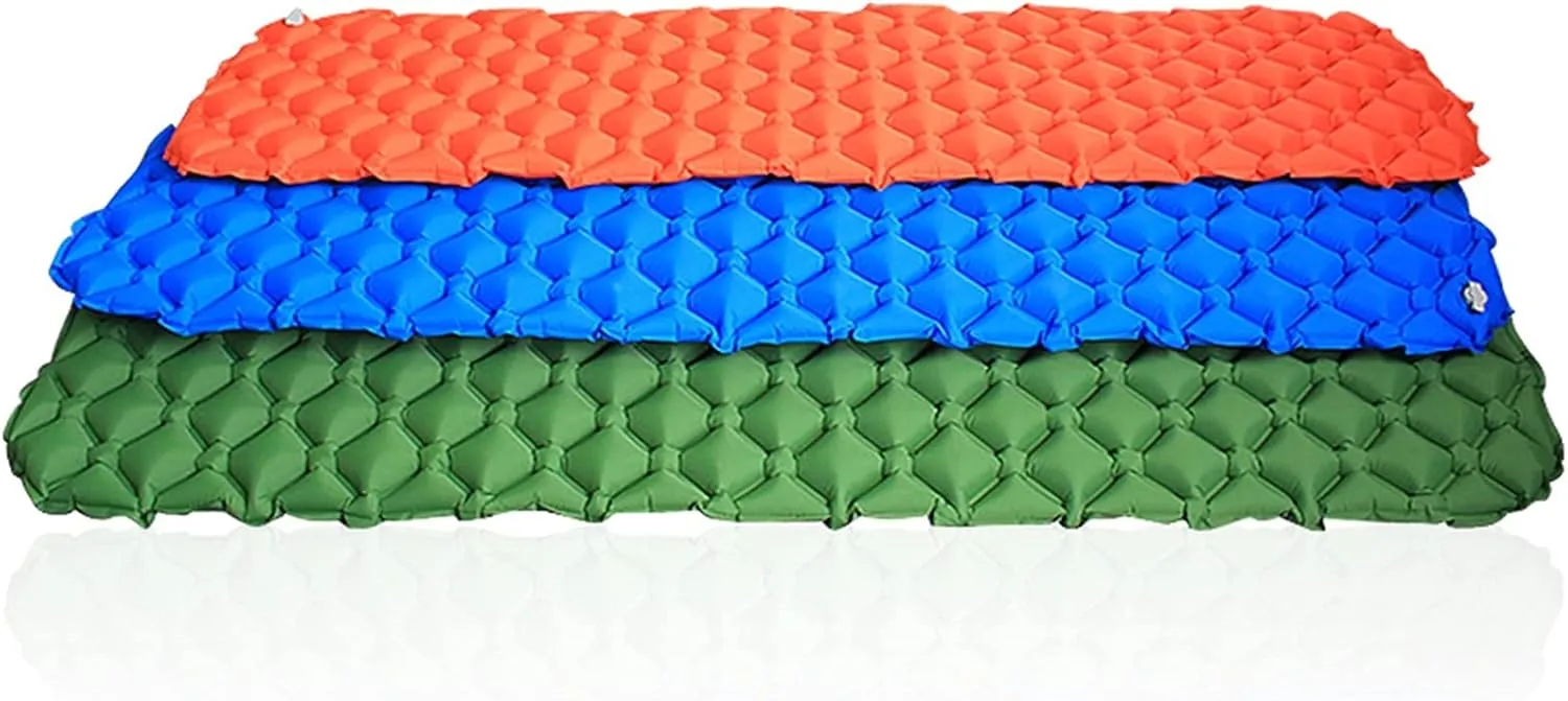 GaRcan Foldable Self Ultra Light Camping Inflating Sleeping Pad Camping Air Mattress Inflatable Sleeping Pad (Orange Ssleeping Pad 195x58x5cm (Blue Sleeping Pad 195x58x5cm)