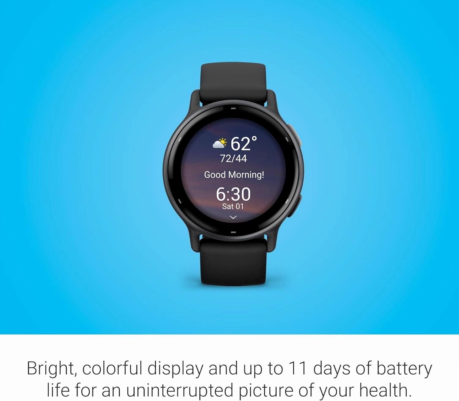 Garmin vívoactive 5, Health and Fitness GPS Smartwatch, AMOLED Display, Up to 11 Days of Battery, Black