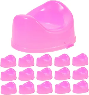 Garneck 16pcs Miniature Toilet for Doll House Realistic Plastic Bathroom Accessories for Micro Landscape Decoration for Miniature House Arrangements