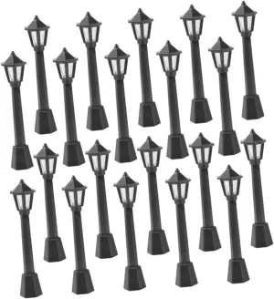 GARVALON 20pcs Garden Miniatures Miniature Lamp Posts for Dollhouse Decor Miniature Landscape Light