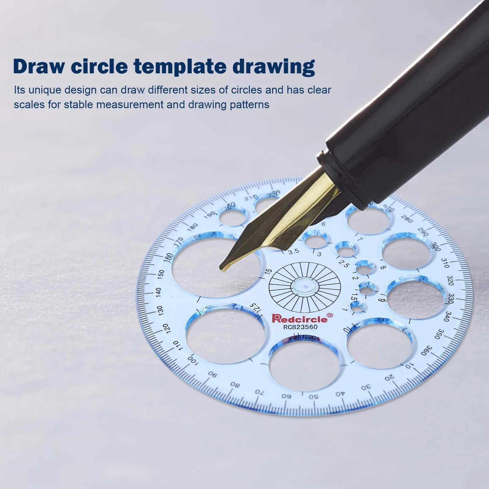 Geometric Template Plastic Ruler Multifunction Measuring Circles Stencils for Drawing Shapes and Designs
