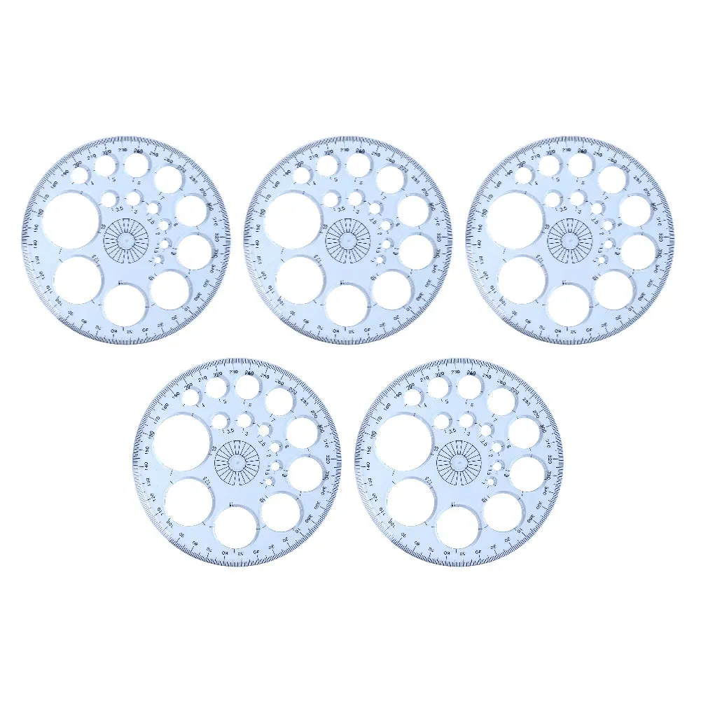 Geometric Template Plastic Ruler Multifunction Measuring Circles Stencils for Drawing Shapes and Designs