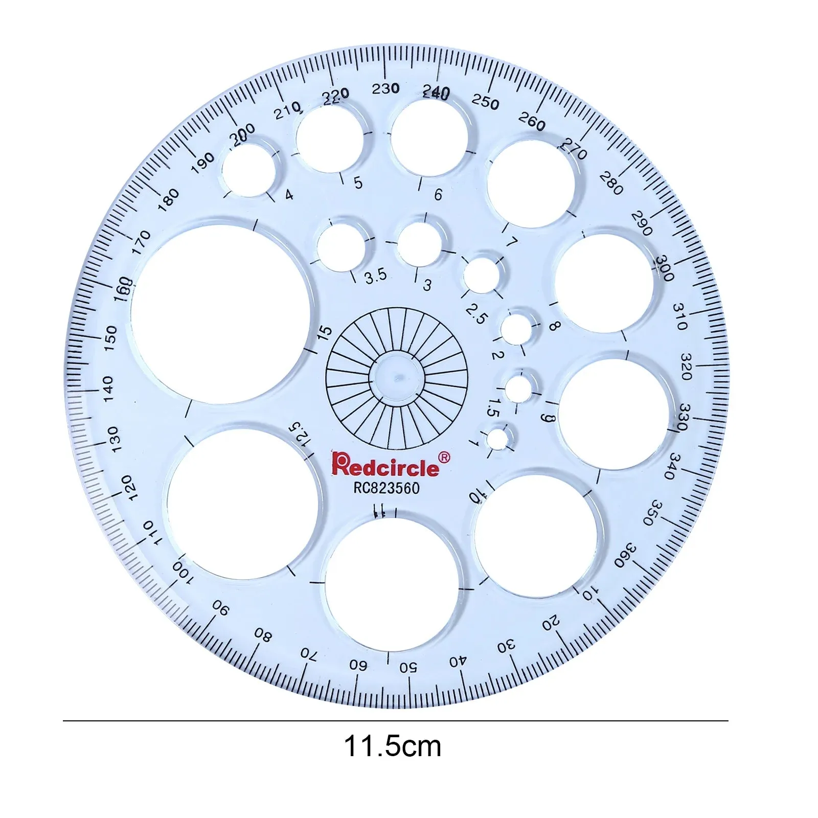 Geometric Template Plastic Ruler Multifunction Measuring Circles Stencils for Drawing Shapes and Designs