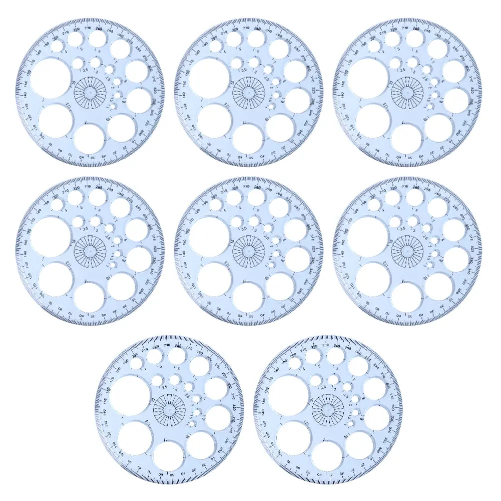 Geometric Template Plastic Ruler Multifunction Measuring Circles Stencils for Drawing Shapes and Designs