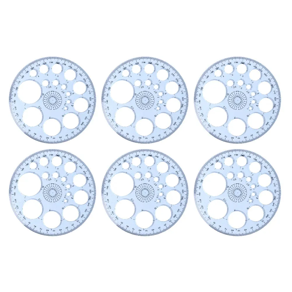 Geometric Template Plastic Ruler Multifunction Measuring Circles Stencils for Drawing Shapes and Designs