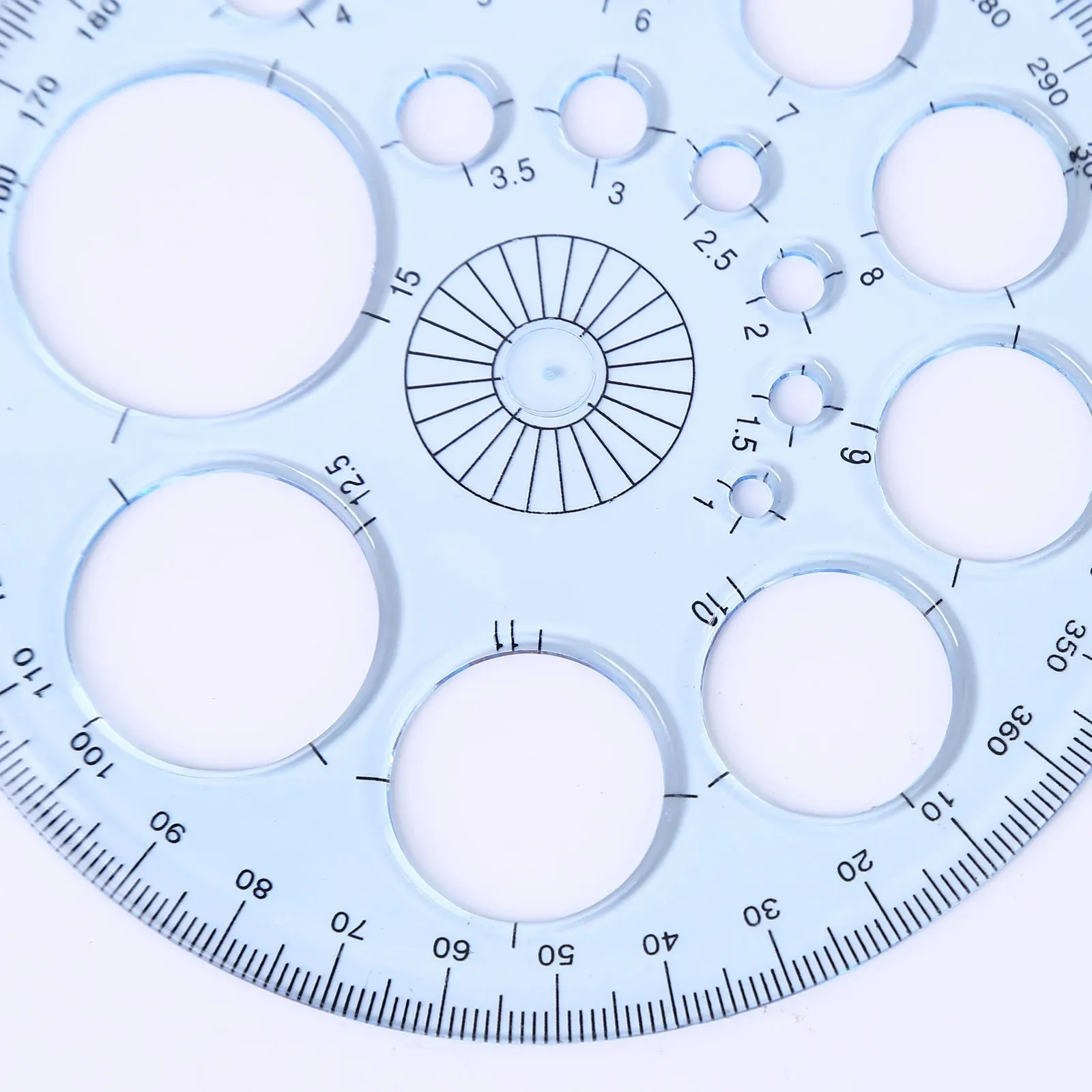 Geometric Template Plastic Ruler Multifunction Measuring Circles Stencils for Drawing Shapes and Designs