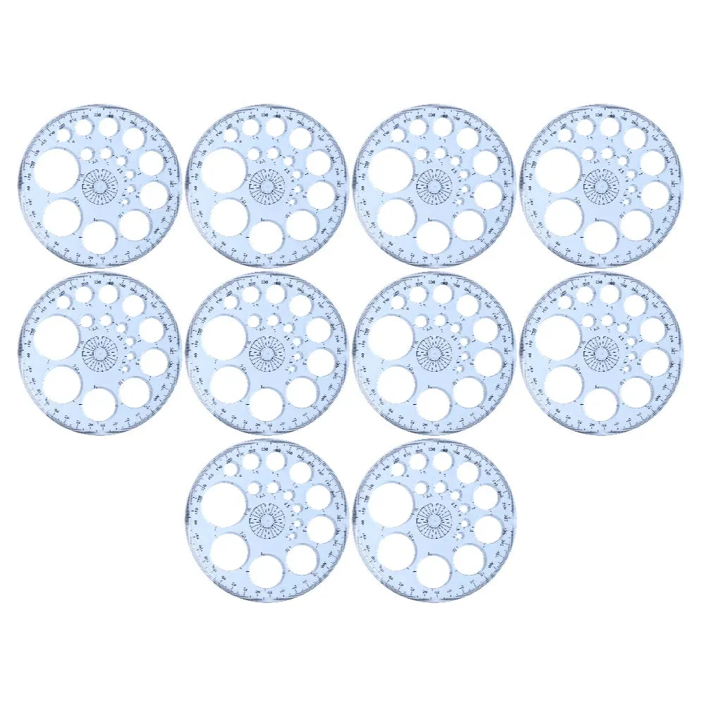 Geometric Template Plastic Ruler Multifunction Measuring Circles Stencils for Drawing Shapes and Designs