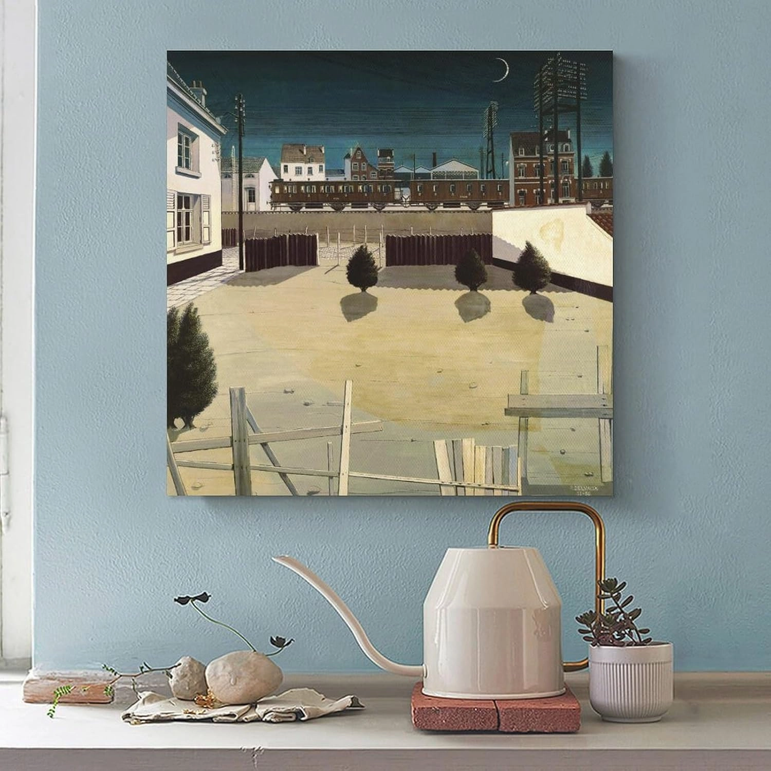GHUYTKN PAUL DELVAUX Faubourg (2) High-Definition Spray-Painted Oil Paintings for Versatile Decor - Home & Commercial Art Poster Canvas Painting Decor Wall Print Photo Home Modern Decorative Posters F