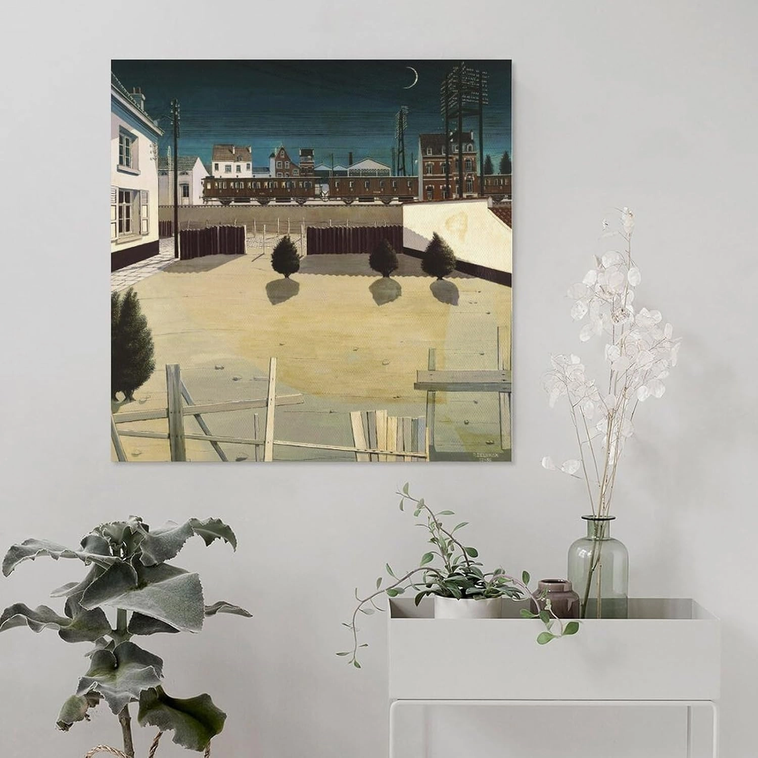 GHUYTKN PAUL DELVAUX Faubourg (2) High-Definition Spray-Painted Oil Paintings for Versatile Decor - Home & Commercial Art Poster Canvas Painting Decor Wall Print Photo Home Modern Decorative Posters F