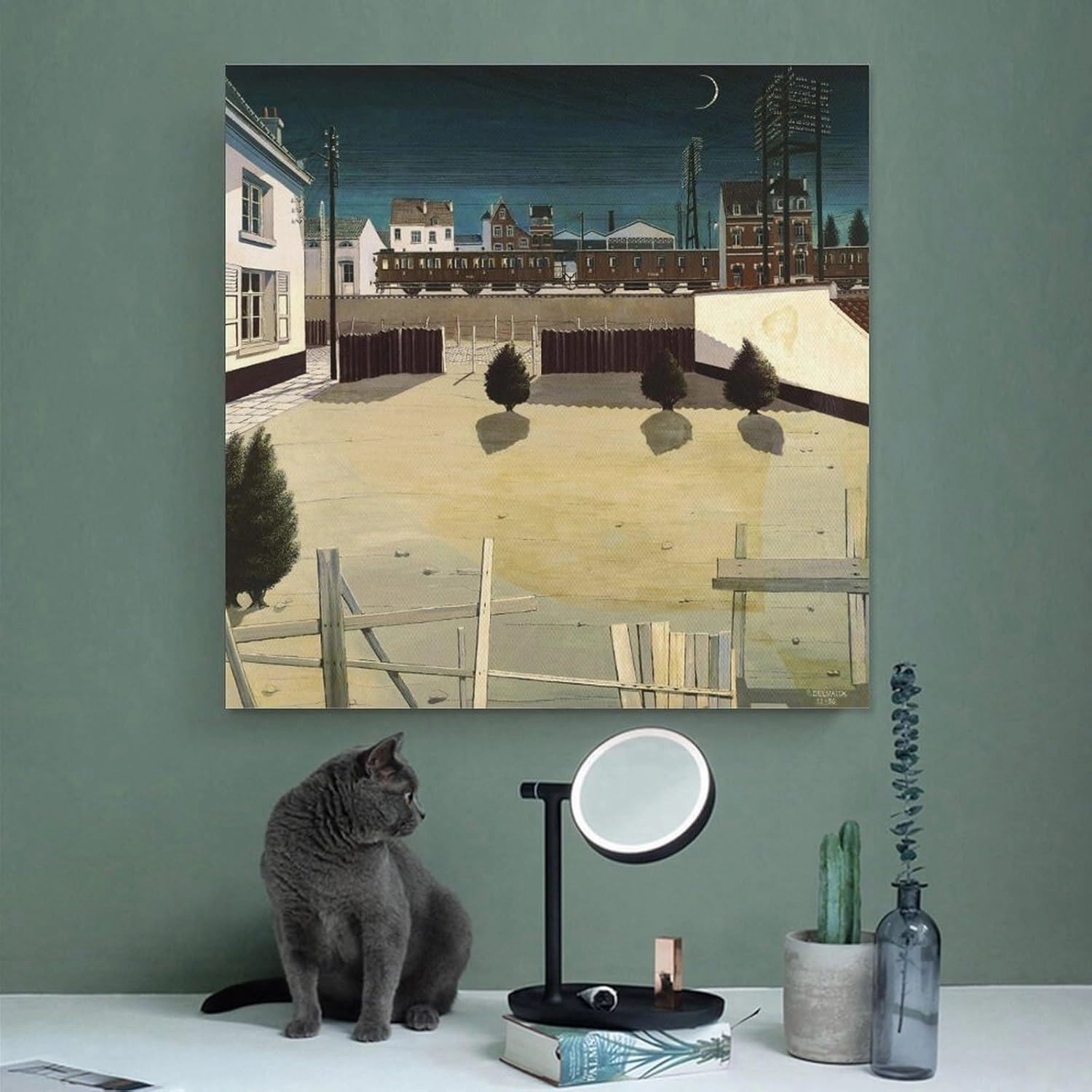 GHUYTKN PAUL DELVAUX Faubourg (2) High-Definition Spray-Painted Oil Paintings for Versatile Decor - Home & Commercial Art Poster Canvas Painting Decor Wall Print Photo Home Modern Decorative Posters F