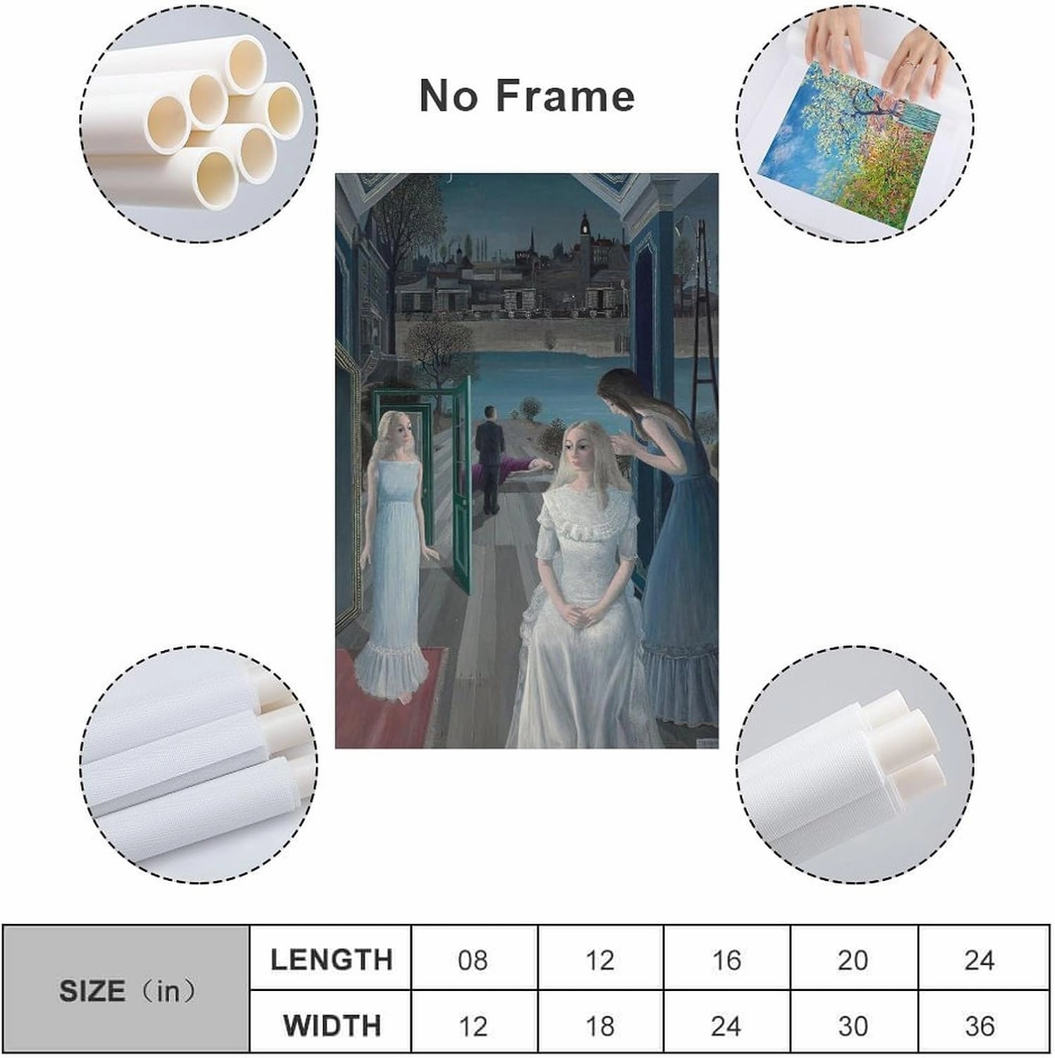 GHUYTKN PAUL DELVAUX Le Sacrifice D'Iphigénie High-Definition Spray-Painted Oil Paintings for Versatile Decor - Home & Commercial Canvas Painting Poster Wall Art Decorative Picture Prints Modern Decor